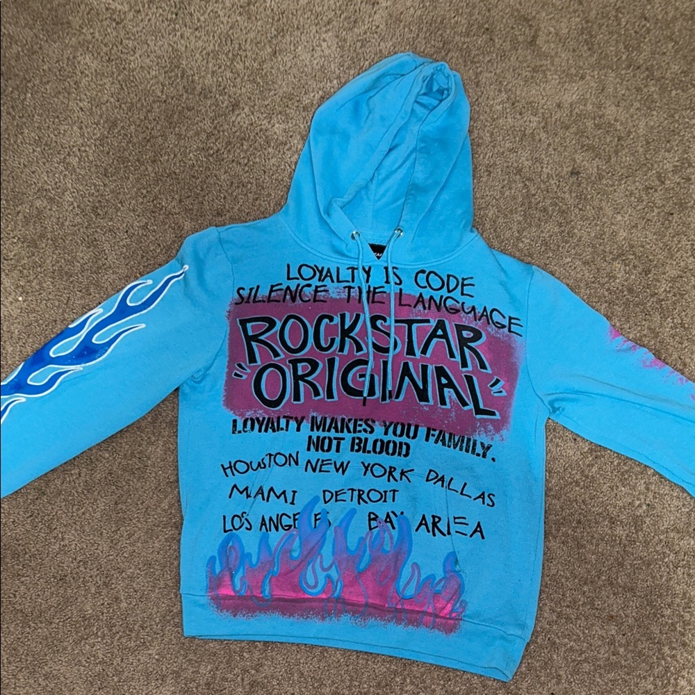 Rockstar Original Blue Graphic Hoodie